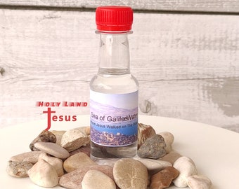 Sea of Galilee Water + Gift Stone From Tiberias Holy Land Jesus walk Real Items