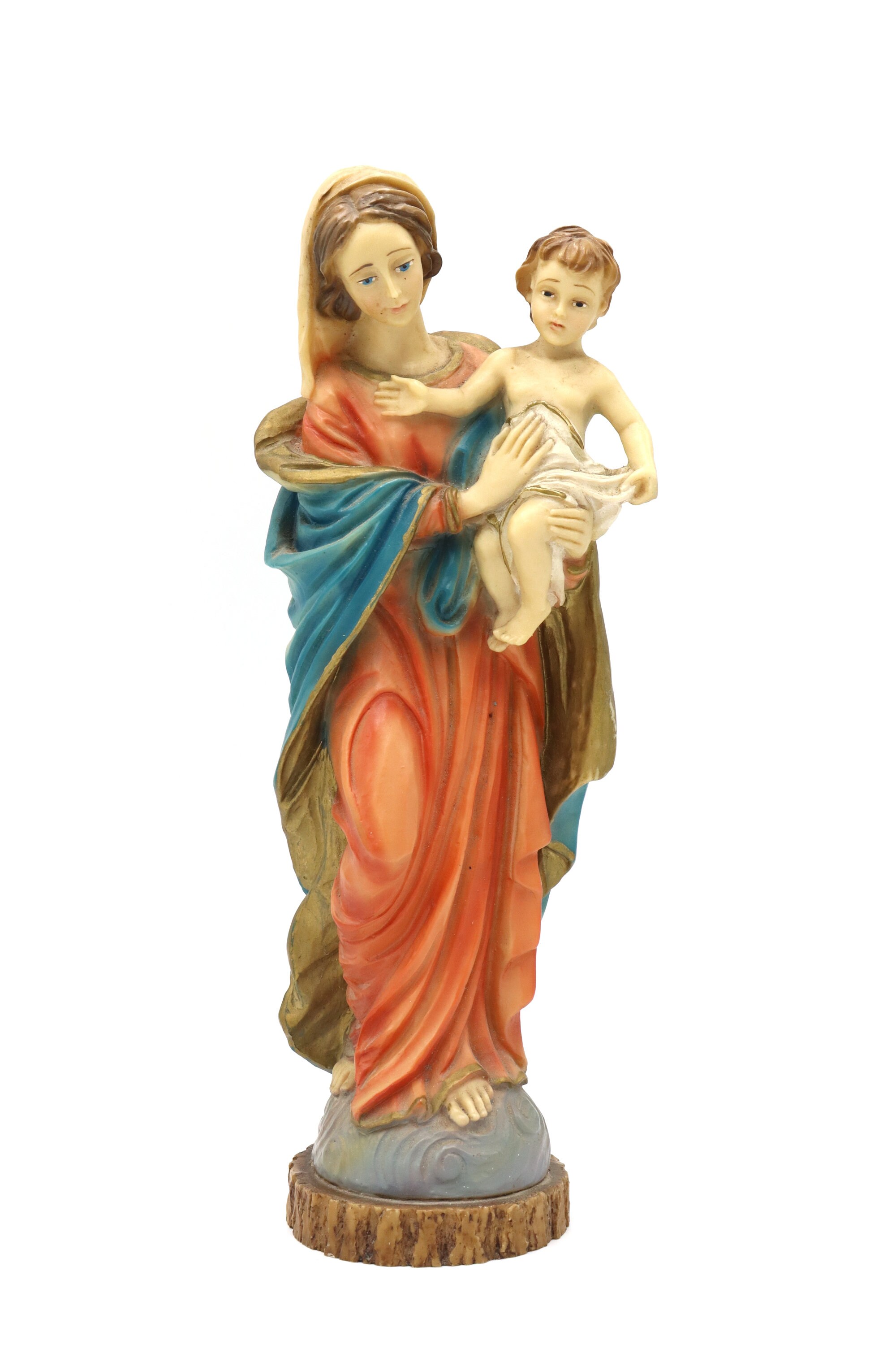 聖母マリアと幼子イエスの置物 約30cm ヴィンテージ 聖母マリア イエスの幼子像 置物 キリスト教 聖母マリア