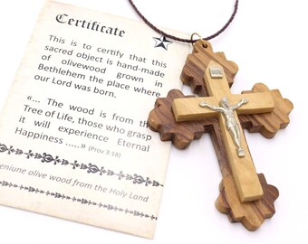 Pendentif Croix Orthodoxe – Fabriqué à Jérusalem – Argent Allemand – Béni – Neuf