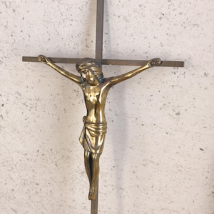 Crucifix Vintage Brass Christianity wall Religion cross Christianity