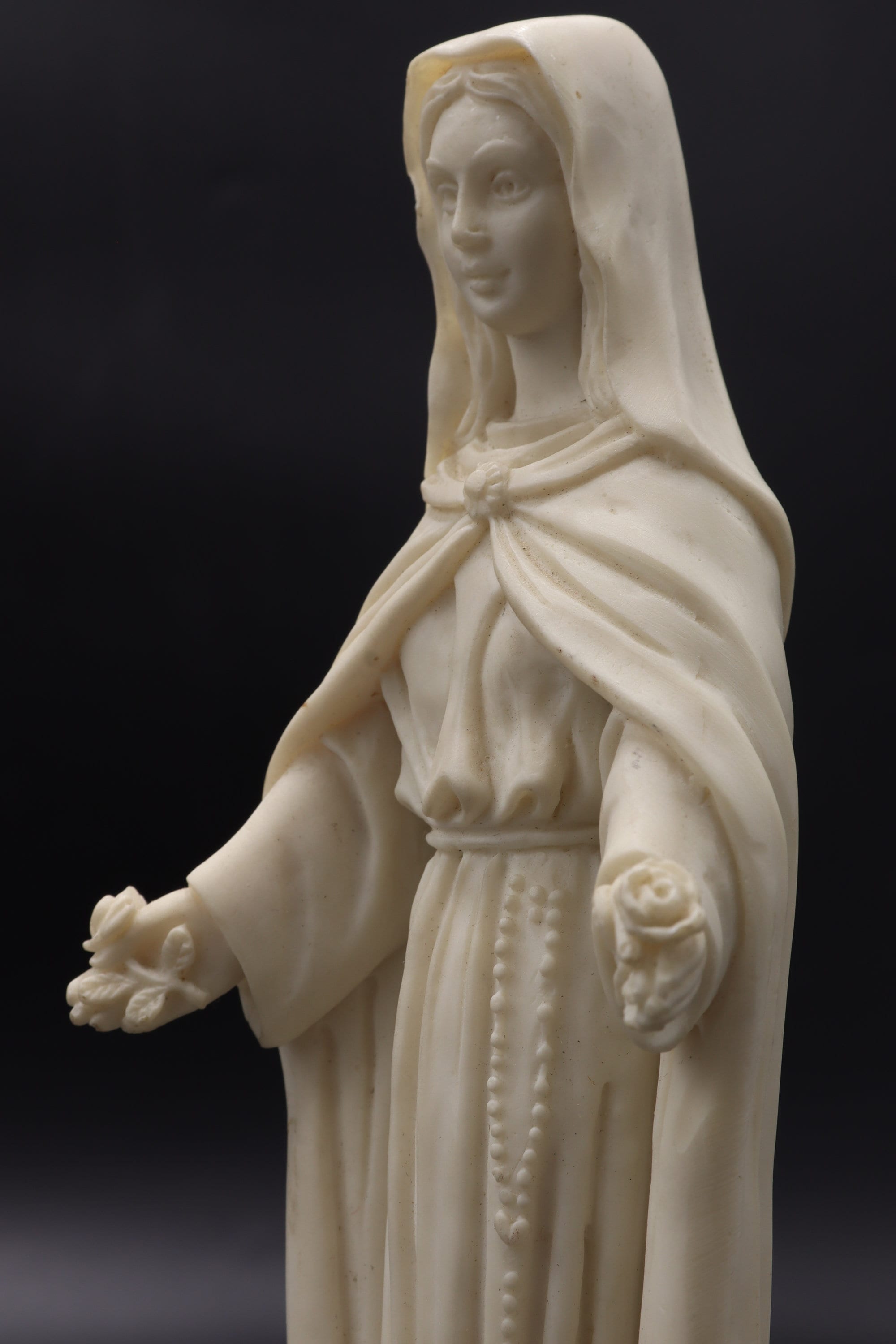 MADONNA DELLE ROSE Statue Virgin Mary Resin Faro Vintage Italy