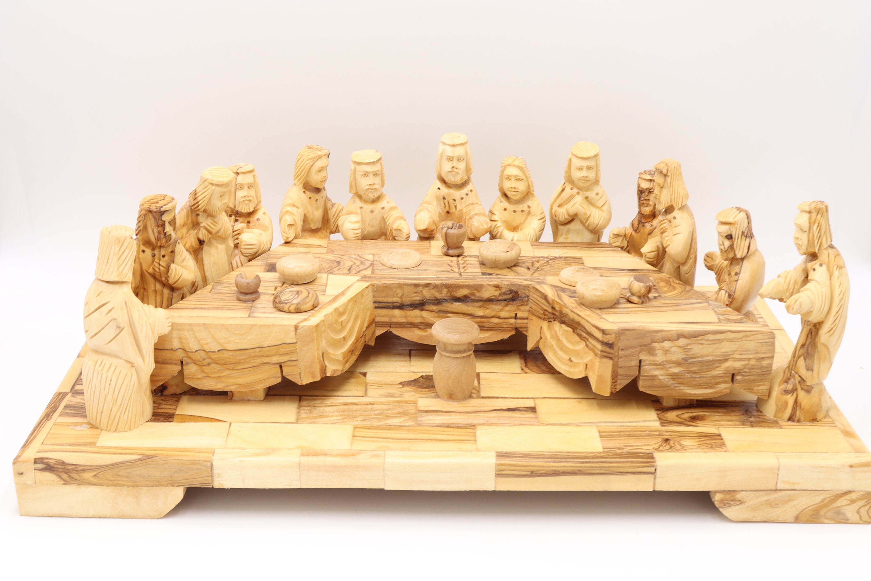 The Last Supper Olive Wood Statue Hand Made Jerusalem Holy Land ...