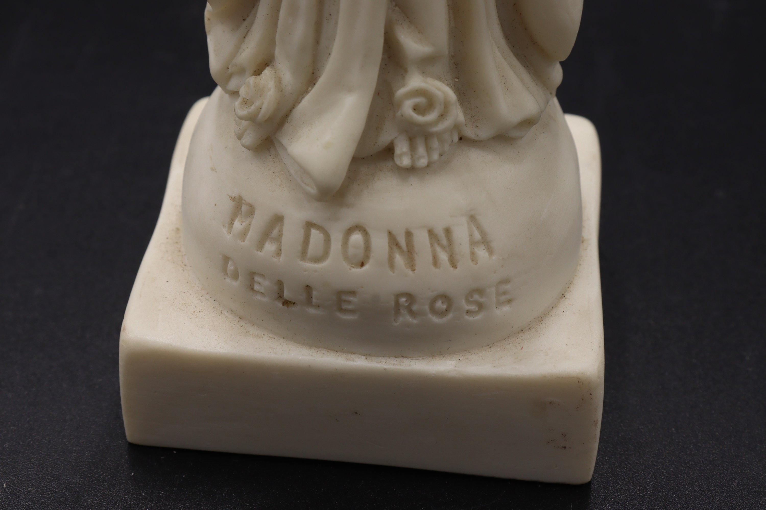 MADONNA DELLE ROSE Statue Virgin Mary Resin Faro Vintage Italy