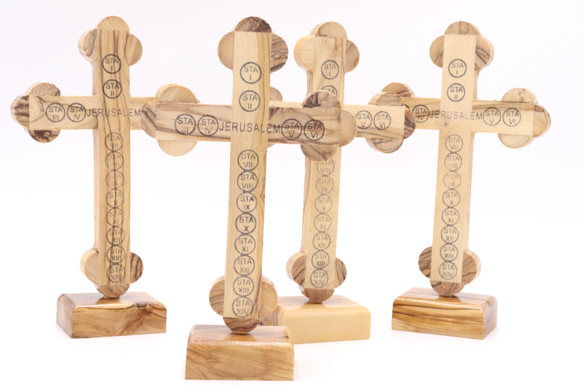 Olivenholz-Kreuz Aus Dem Heiligen Land Jerusalem – Handgefertigtes Taschenkreuz, 6,3 X 8,9 Cm, Als Tauf- Oder Konfirmationsgeschenk