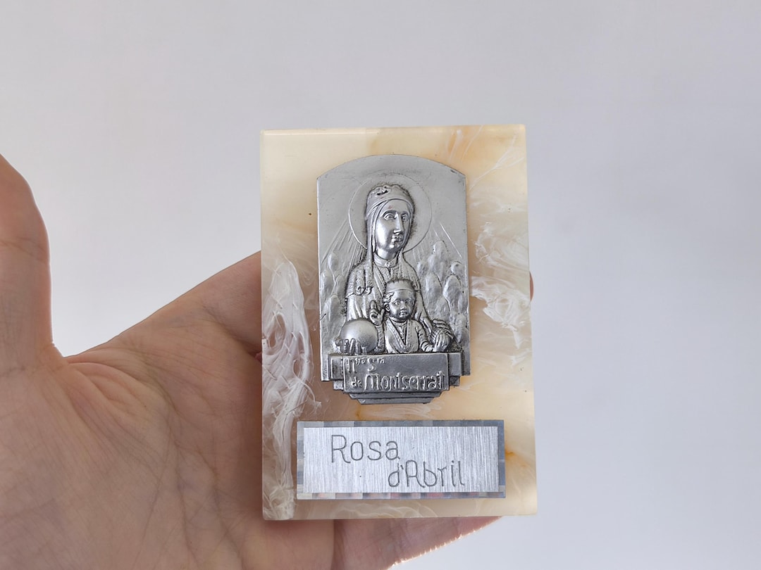 Vintage Montserrat Black Madonna Plaque | "rosa D'abril" Spanish ...