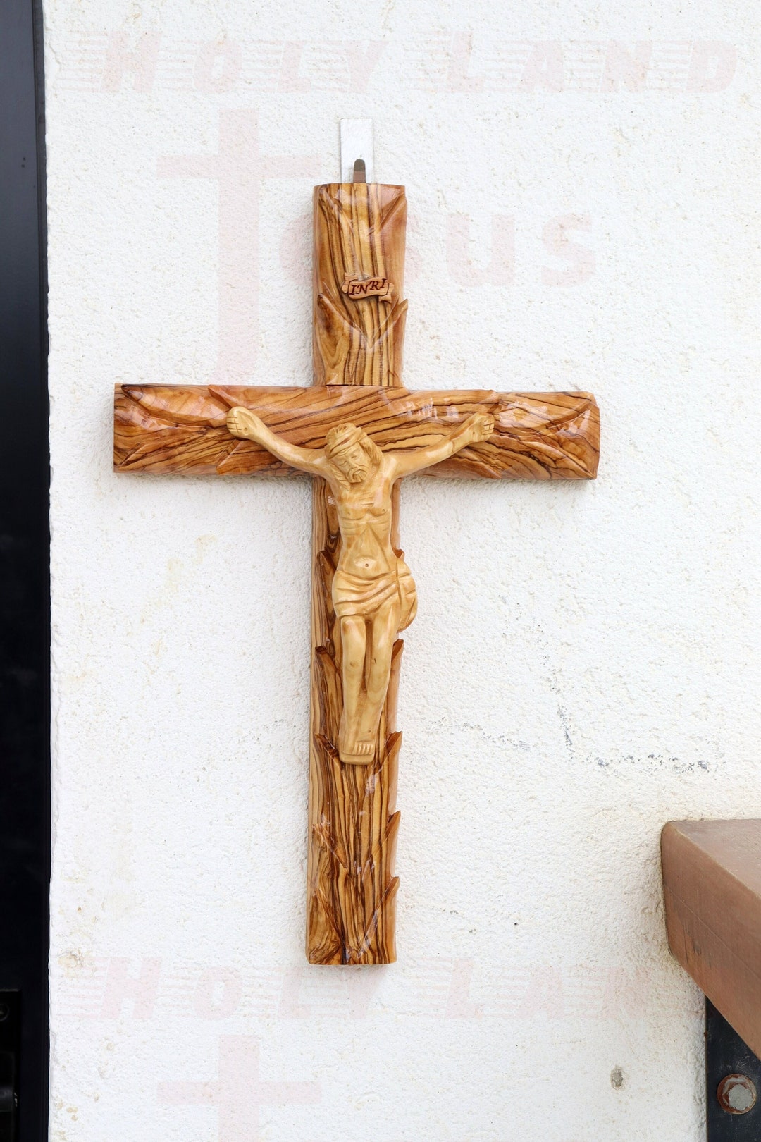 Handmade Olive Wood Cross Crucifix - Blessed, From Jerusalem Holy Land 11 thumbnail image