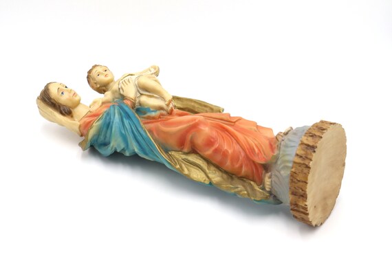 ヴィンテージ 聖母マリア イエスの幼子像 置物 キリスト教 聖母マリア