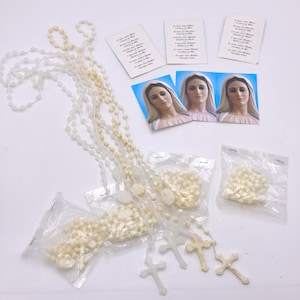 Vintage 12 rosary set with Cards Virgin Mary Christianity Religion rosaries