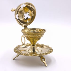 Holy Land Orthodox Incense Censer Christian Gift with Gold Cross from Jerusalem