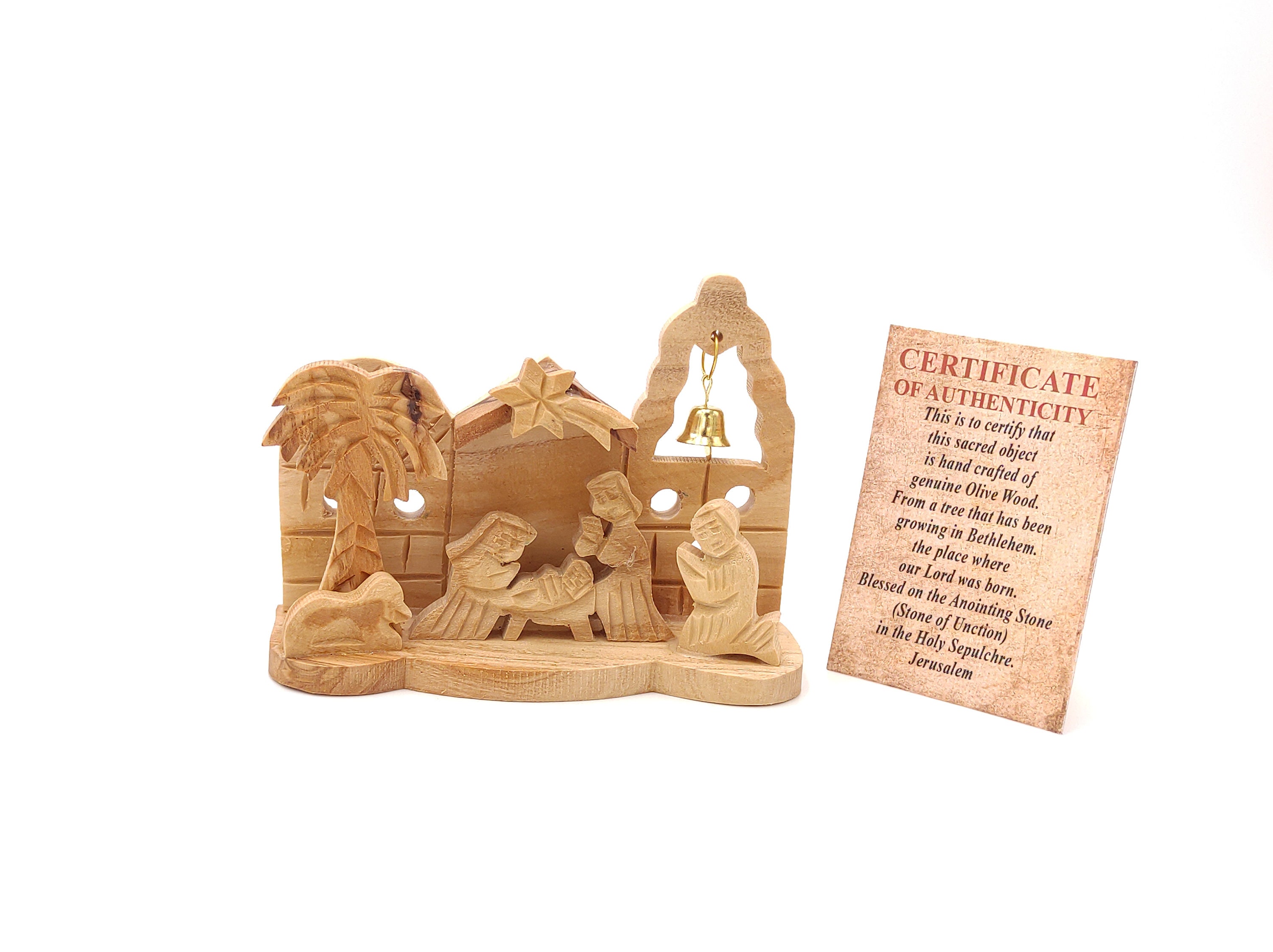 Nativity With Certificate Set Hand Made Olive Wood From Etsy