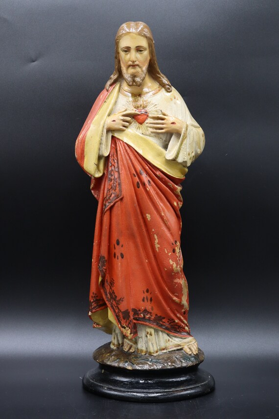 イエス・キリスト像 Jesus Statue アンティーク 木彫り彫刻 イエス・キリスト像 Jesus Statue アンティーク 木彫り彫刻