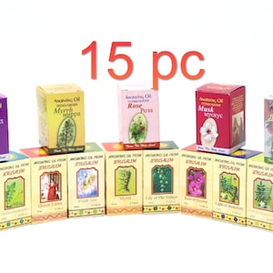 15 pc Anointing oil Mix Musk Nard Myrrh Frankincense Holy Land Jasmin Rose
