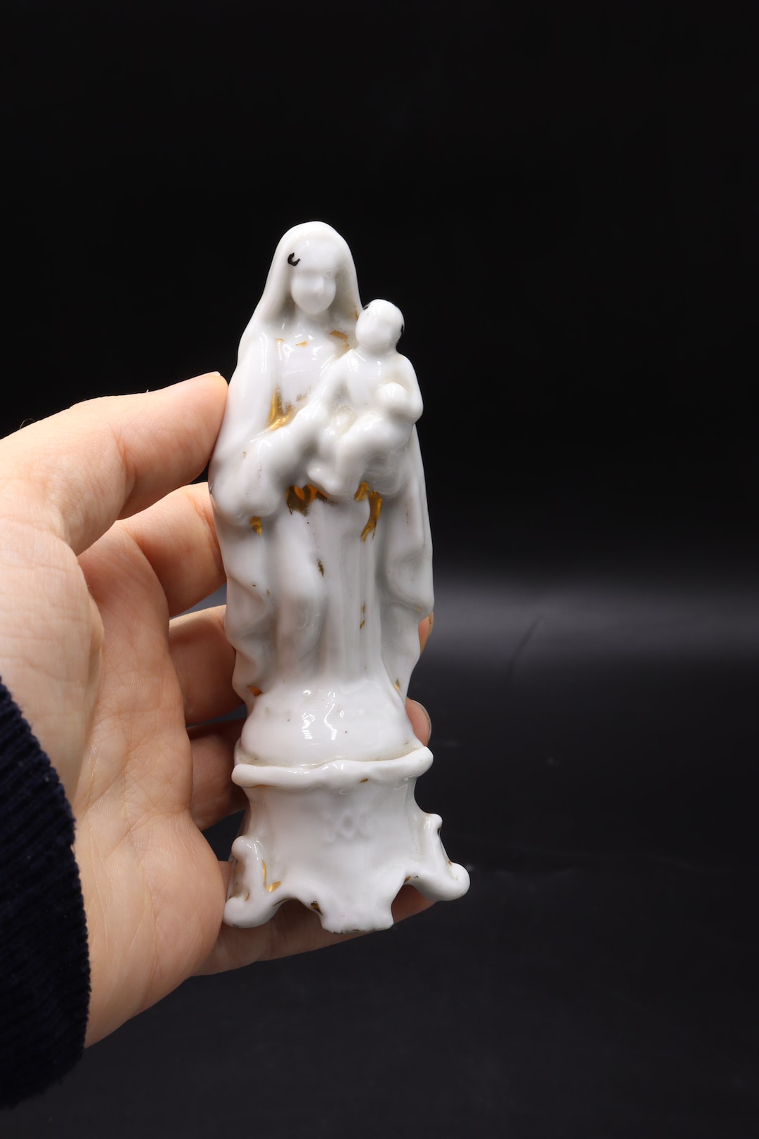 Our Lady of Lourdes Porcelain Virgin Mary Vintage Statue Figure ...