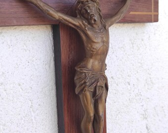 アンティーク クロス 木製 十字架 イエス キリスト キリスト教