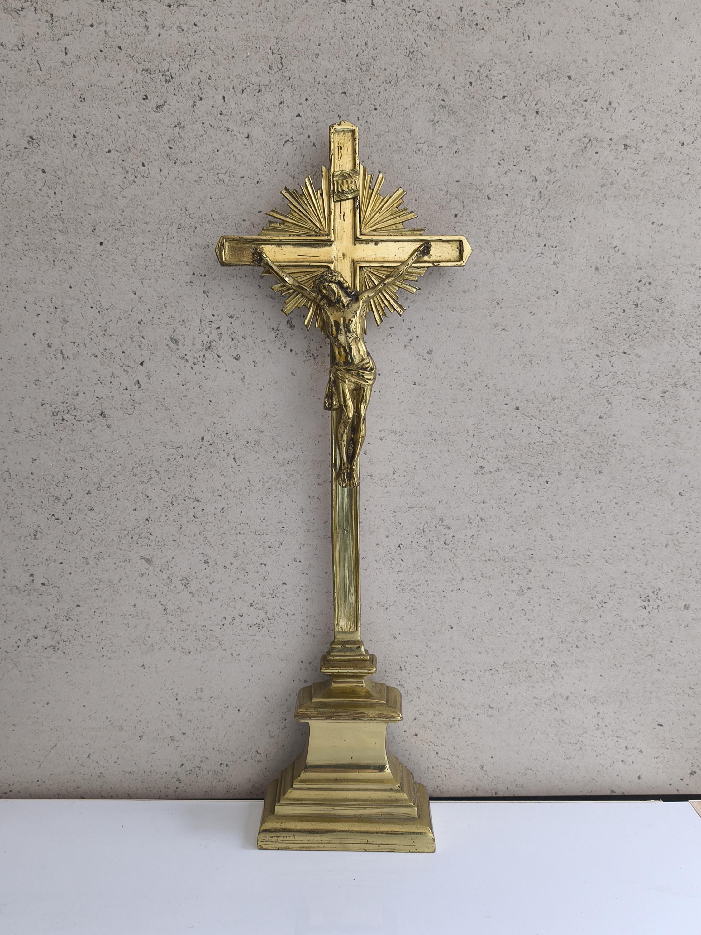 Inri brass crucifix - Etsy 日本