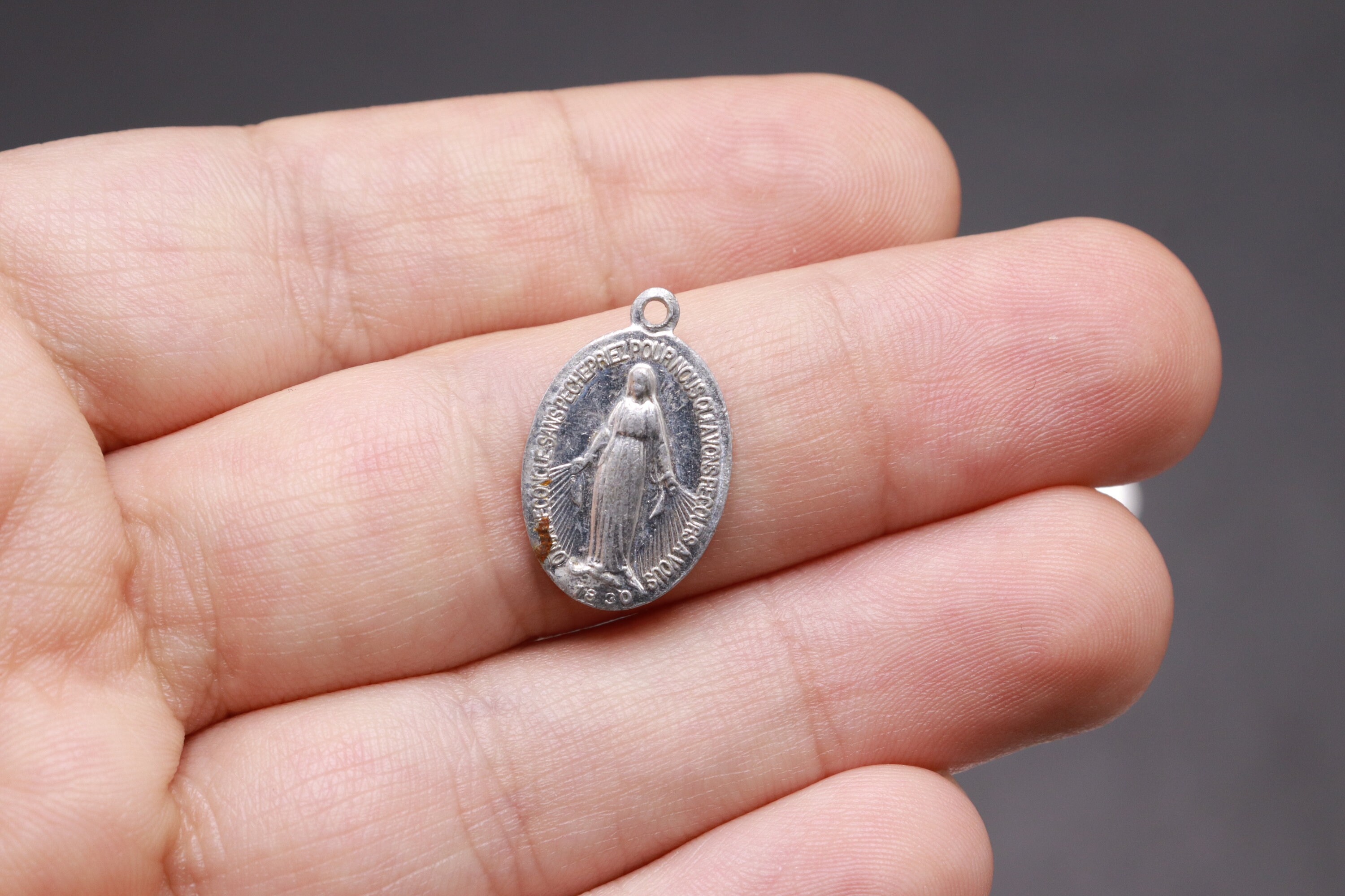 6 Pcs Icons Vintage Miraculous Medal 1830 Mary Virgin Italy Christian ...