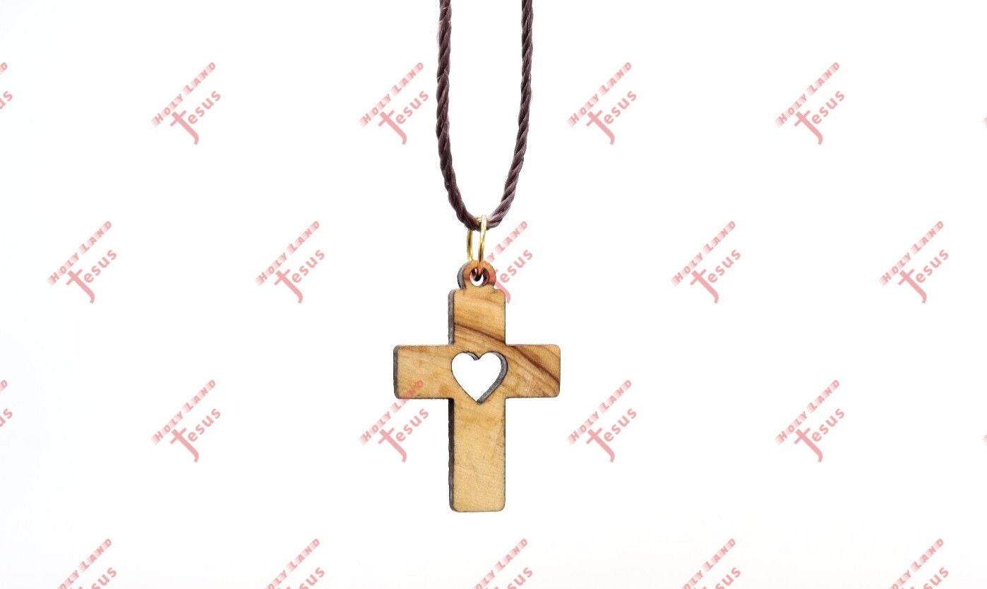 Hanger Houten Kruis met Bronzen Jezus en Koord | De Winkel van Lourdes
