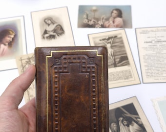 Prayers Book Antique with many Cards Christianity Gift Christian Religion