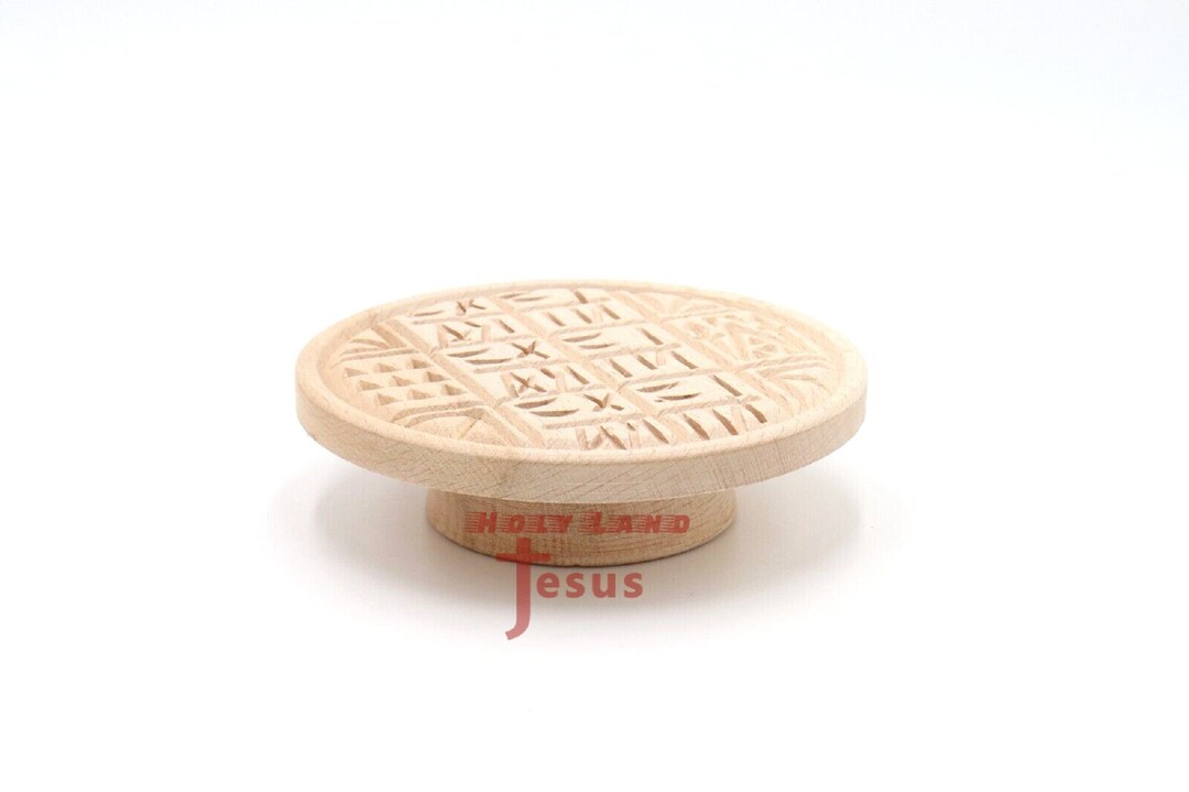 WOOD Bread Stamp Holy Land Prosphora Orthodox Liturgy Traditional Greek ...
