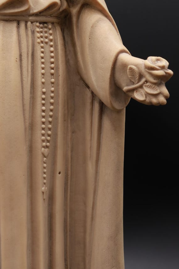 Antique Madonna Delle Rose Statue - Virgin Mary Religious Mother