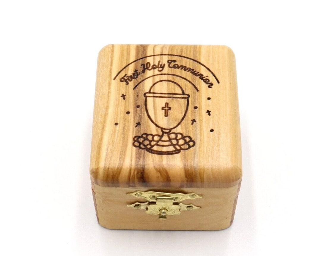 First Holy Communion Box Gift Olive Wood Holy Land Hand Made - Etsy