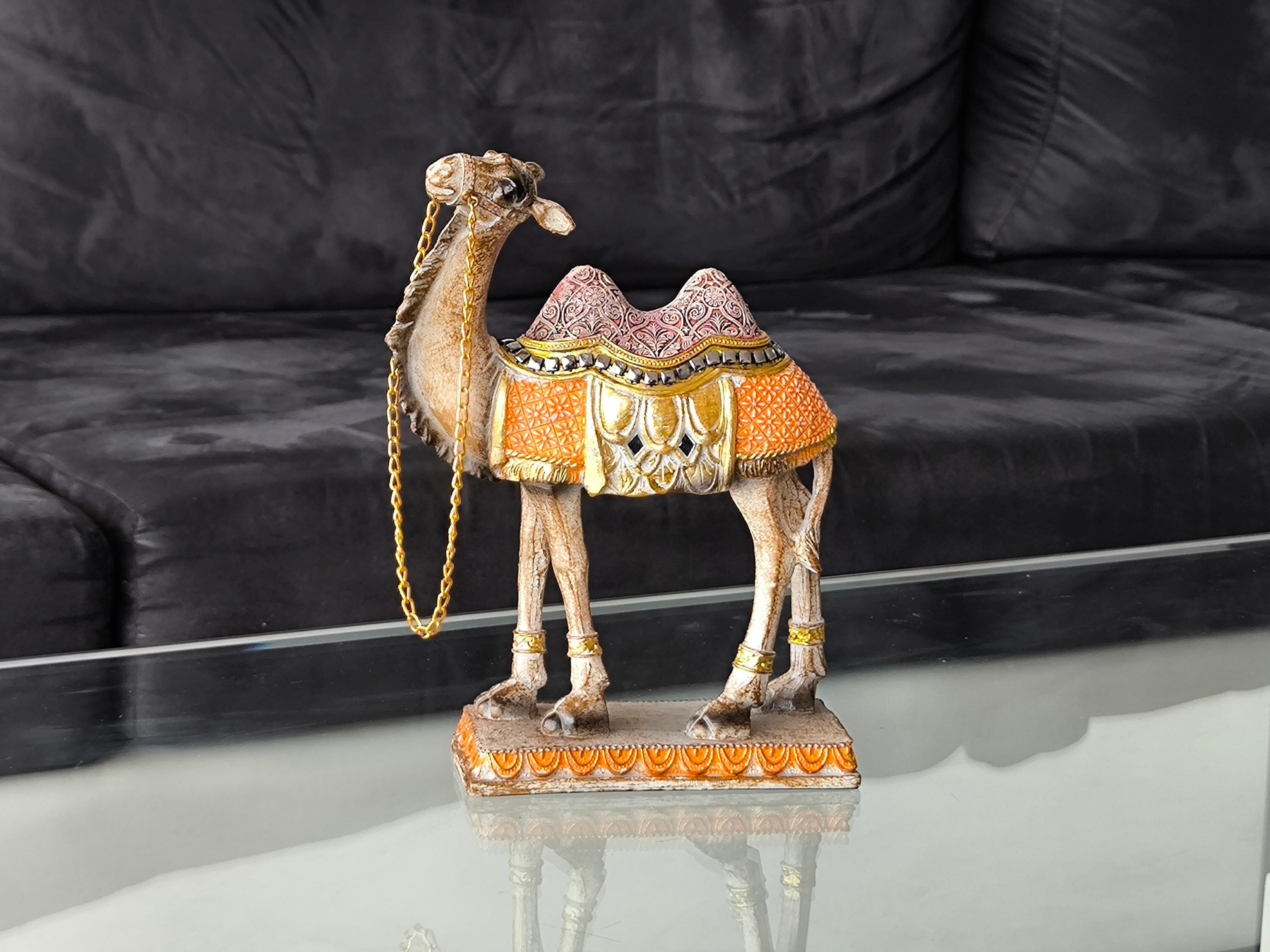 Fatto a mano modello animale cammello statua figurine decorazioni regali statua scultura artigianato