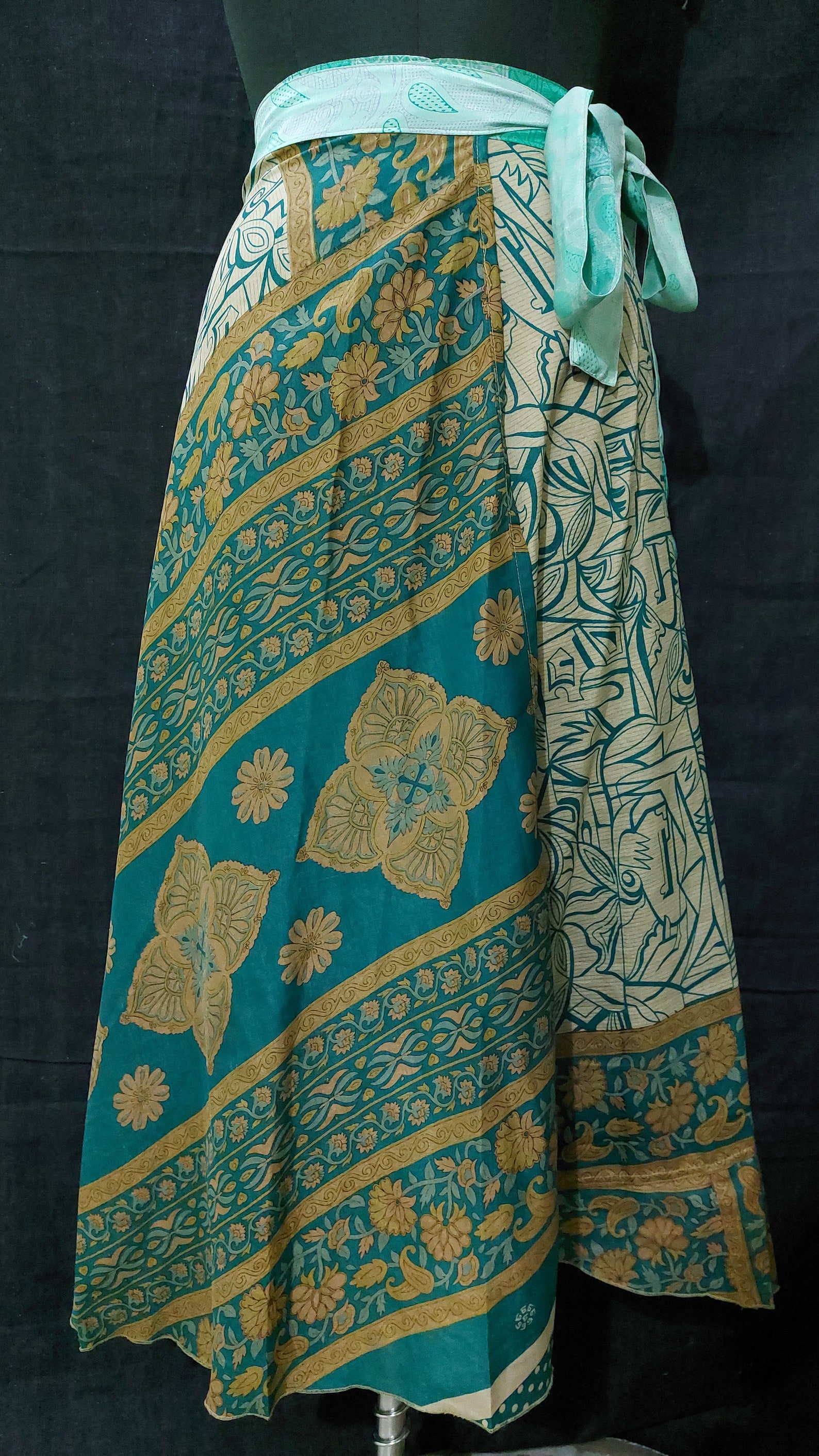 Silk Wrap Skirt/Indian Vintage Silk Long Skirt Women Wrap Boho Etsy