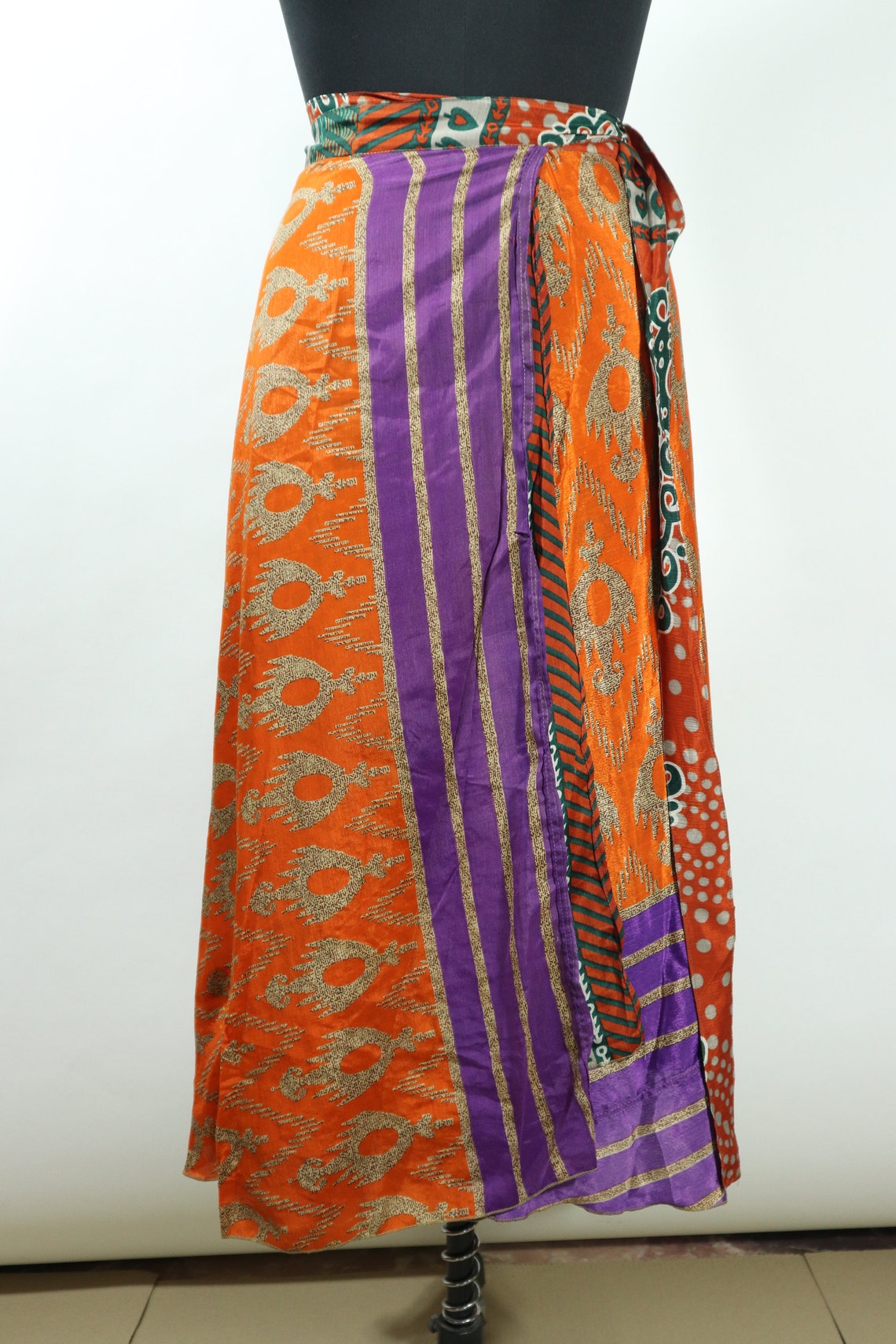 Bohemian Ethnic Wrap skirtsDouble Layer Long/Women Skirts Etsy