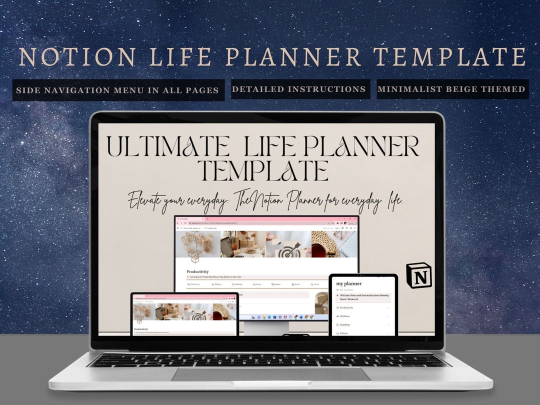 Notion All in One Life Planner Template- ADHD Digital Organizer - Etsy