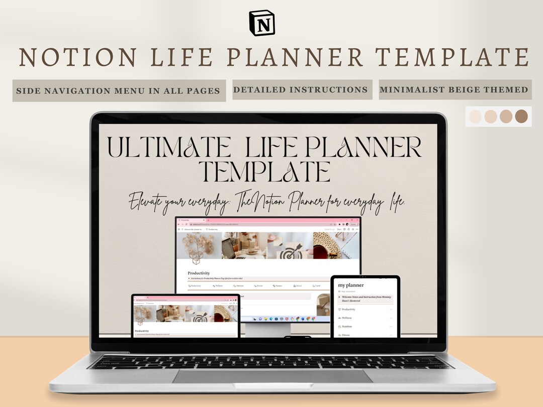 Notion Ultimate All in One Life Planner Template- ADHD Digital ...
