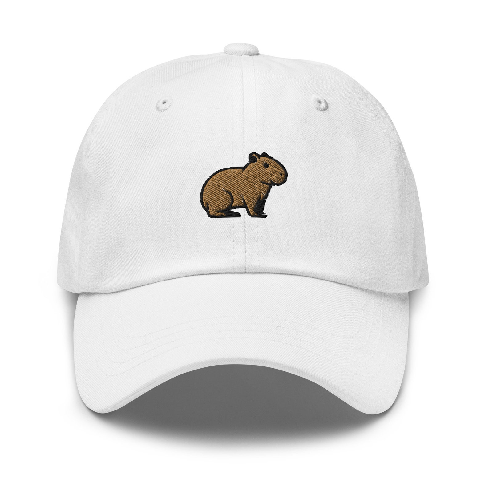 Capybara Baseball Cap, Embroidered Capybara 6 Panel Dad Hat, Fun Capy ...