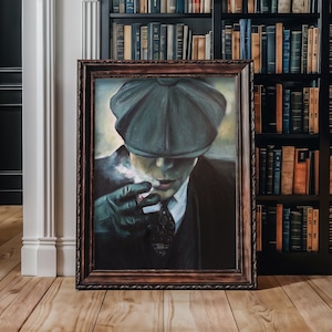 TOMMY SHELBY by Rachel Elisha | Fine Art Print | Original Oil Painting Reproduction | Peaky Blinders Gentlemen Collection