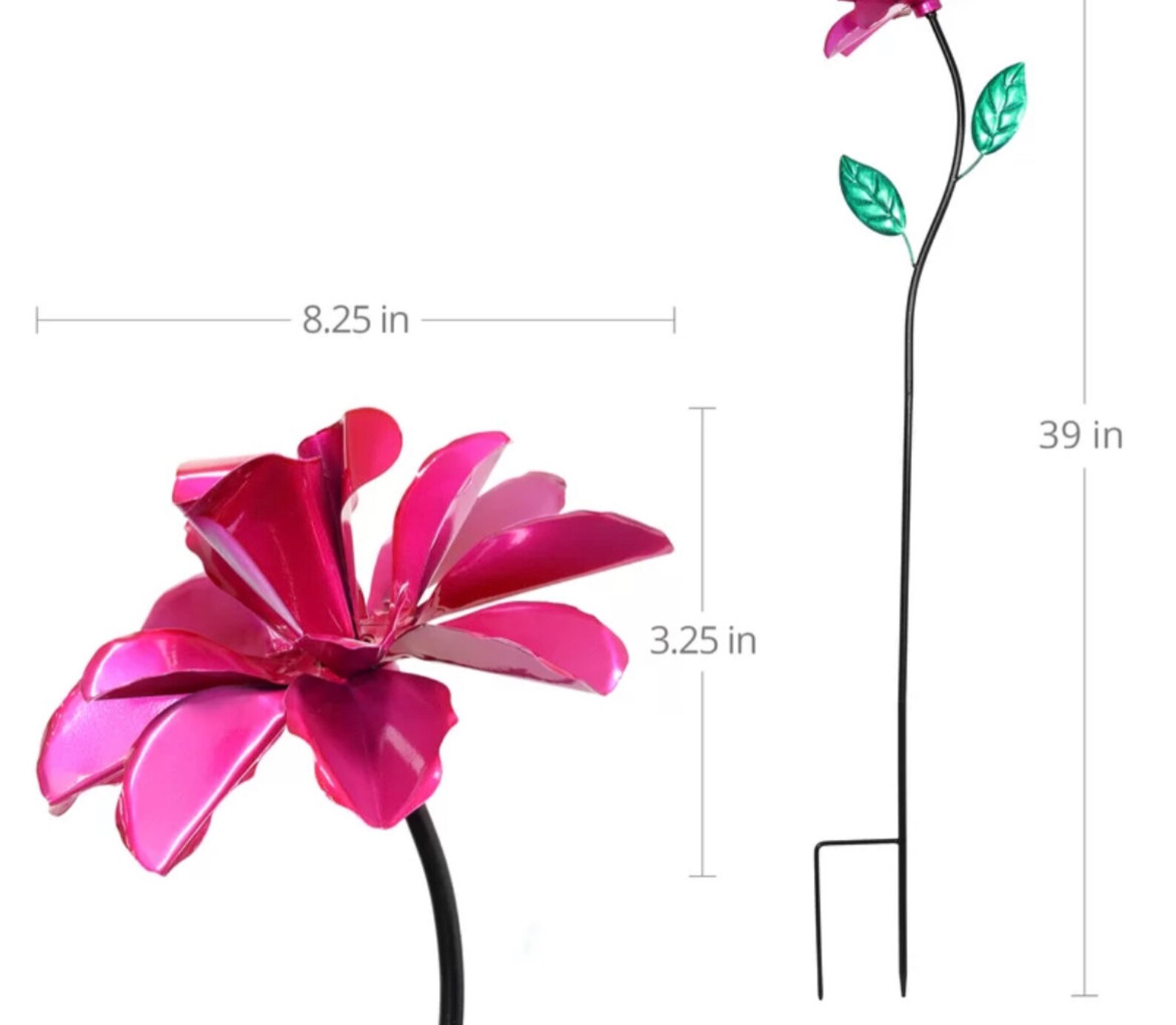 Rotador de viento de estaca de flor de metal | Etsy