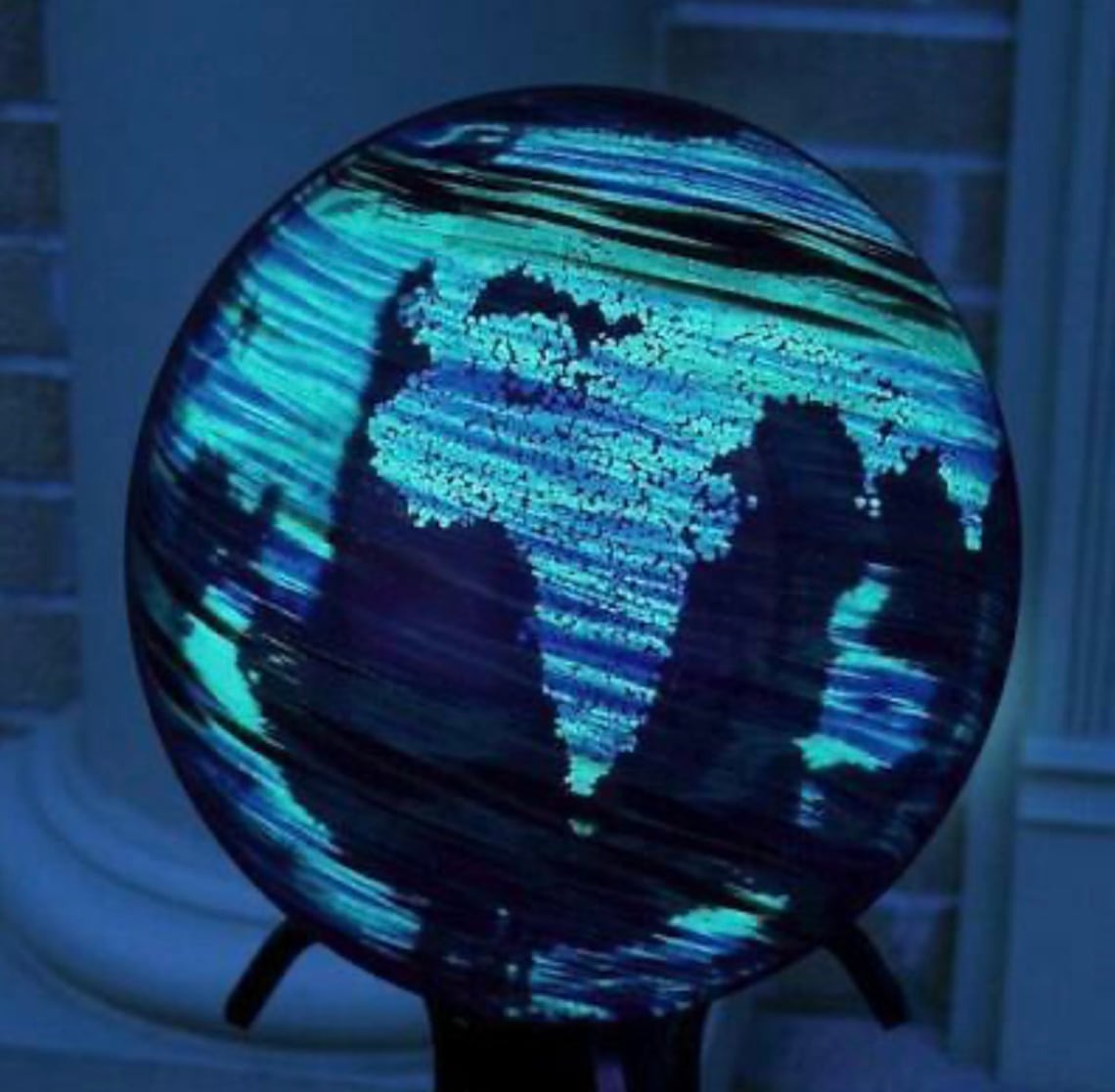Earth Gazing Ball glow in the dark Etsy
