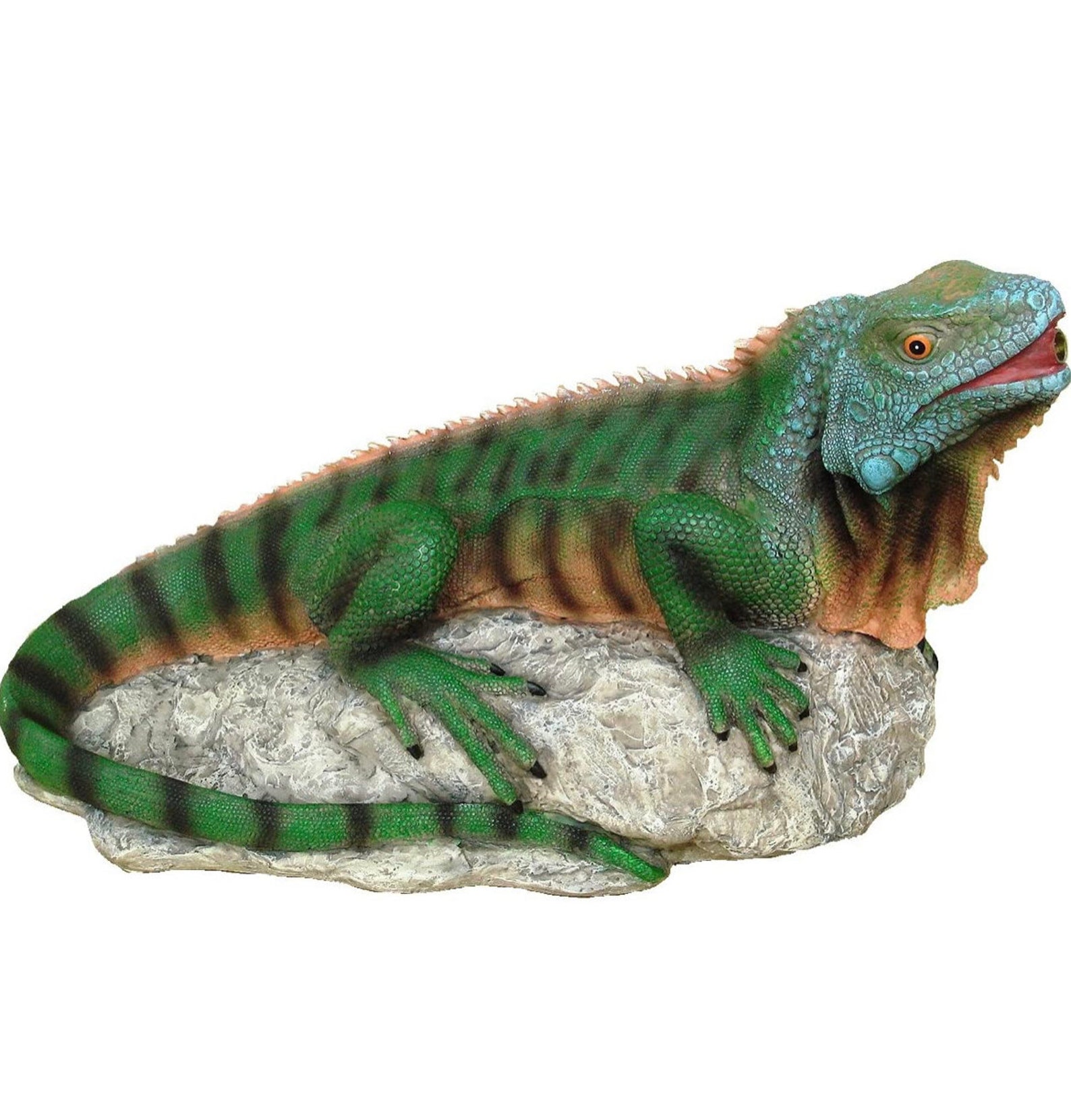 Green Iguana Garden Statue Etsy