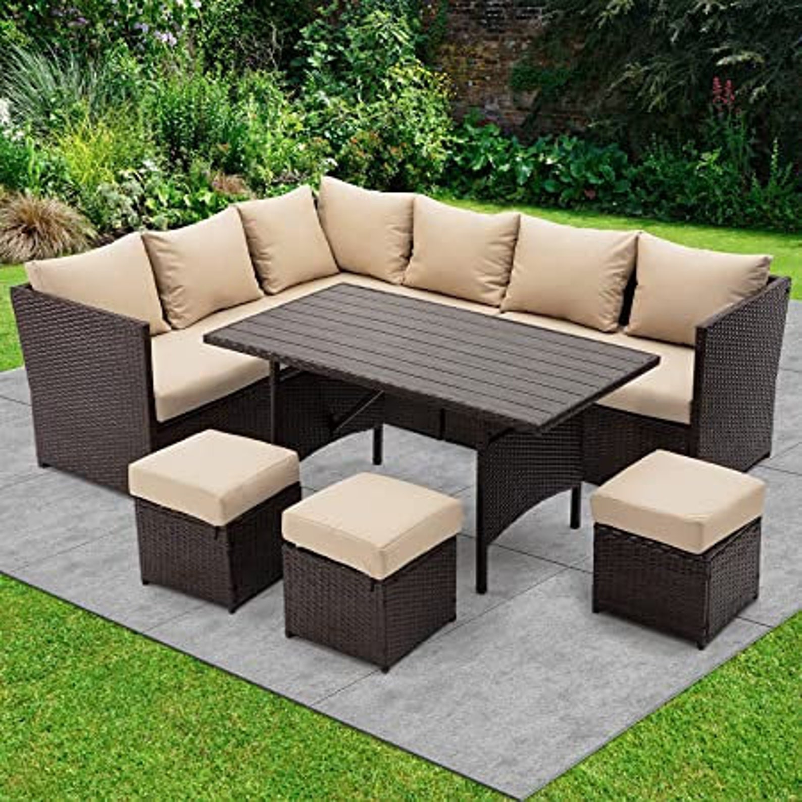 Tan Handgewebtes Weiden Speiseset schwere Stahlfassung | Etsy