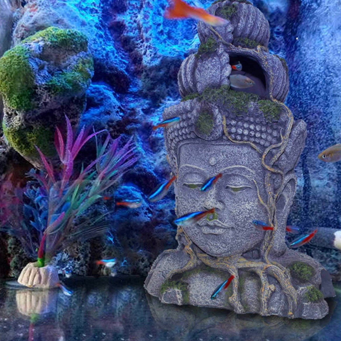 Ancient Statue Aquarium Tank Decor Etsy