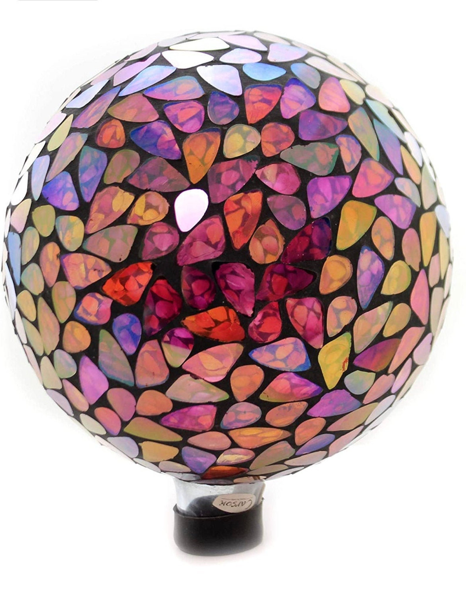 Mosaic Pink Glass Gazing Ball Etsy