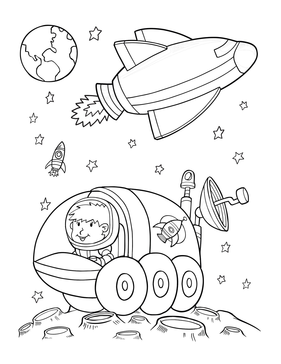 Adventures in Space Digital Coloring Book Vol 3 | Etsy
