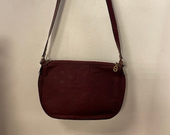 Christian Dior burgundy monogram bag