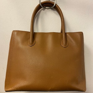 CELINE Macadam Suede Mini Tote Bag Old Orange women's Used FROM JAPAN