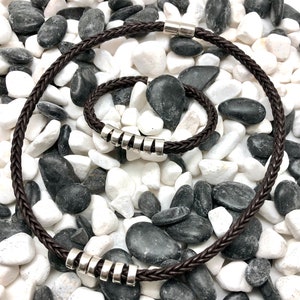 MEN&#39;S bracelet and necklace set, VALENCIA MODEL, handmade jewelry,
