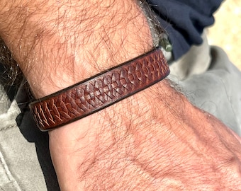 Herenarmband, leren en zilveren armband, gevlochten, unisex armband, Indiase stijl, cadeau voor vaders, mannen, handgemaakte sieraden