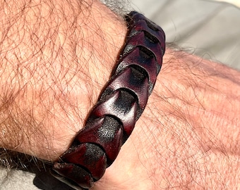 Bracelet in silver and leather, for Men, boho bracelet, Spanish leather, UNISEX INDIANO MODEL, braided skin, handmade jewelry
