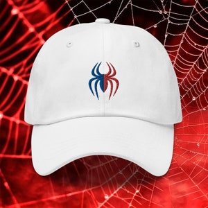 Embroidered Spider Baseball Hat - Sleek Two-Tone Design Baseball Dad Cap, Arachnid Themed, Perfect for Spider Enthusiasts