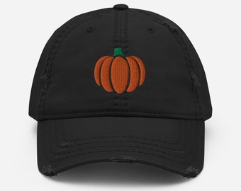 Pumpkin Distressed Dad Hat