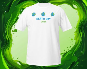 Fun Cartoon Earth Day 2024 T-Shirt - Eco-Friendly Tee, Environmental Advocate, Planet Earth Lover Shirt