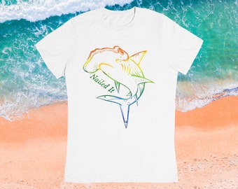 Hammerhead Shark Nailed It Rainbow Pride T-Shirt