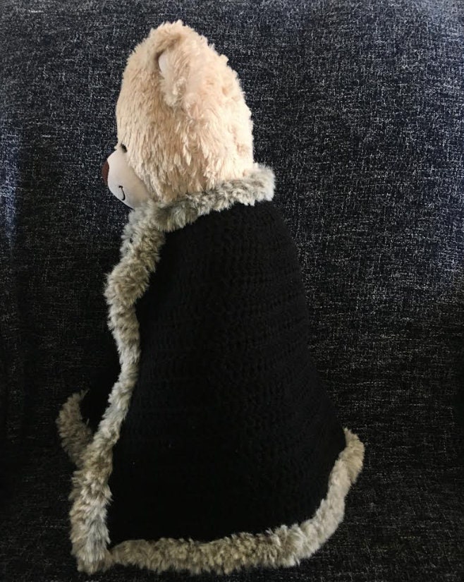 Crocheted Fur Cloak for Buildabears Stuffed Animals Etsy