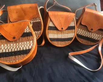 Crossbody bag sisal woven sling bag Shoulder bag Hand made bag Ladies kiondo Beach bag  Mum's gift Ladies bag Maasai Kiondo bag